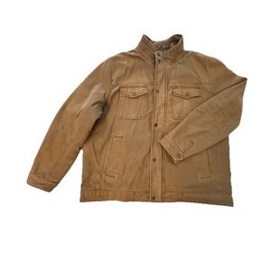 Levi's Men's 2XL Dark Rustic Brown Jacket Distressed,Quilted Lining, Workwear